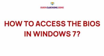 Unraveling the Mysteries of Windows 7 BIOS Access