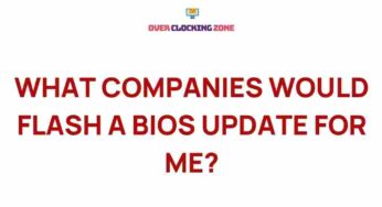 Unveiling the Mystery: Companies That Offer BIOS Updates
