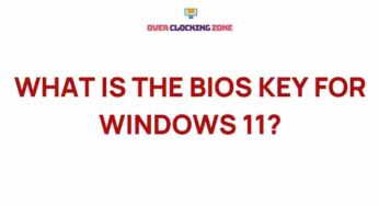 Unveiling the Secret BIOS Key for Windows 11