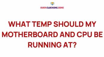 Unveiling the Optimal Operating Temperatures for Your Motherboard and CPU